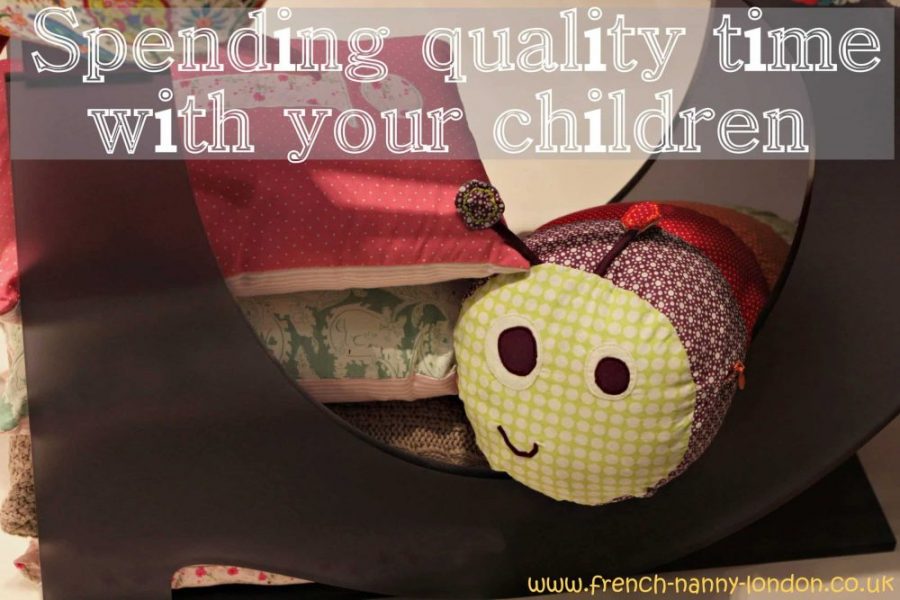 quilt pillows and toy caterpillar