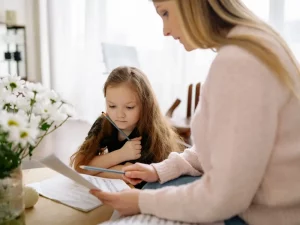 Professional nanny providing structured childcare for children in a London family home